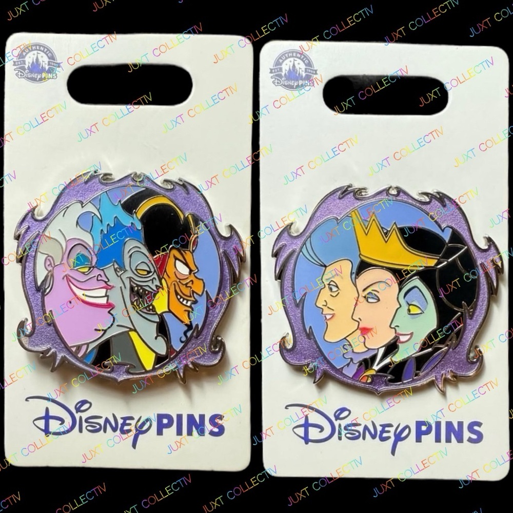 NWT Disney Parks Disney Villains Pins Set
